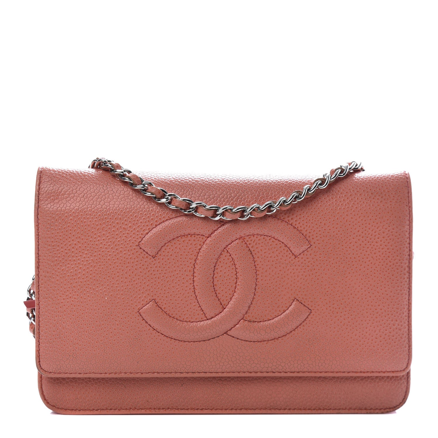 Chanel Caviar Timeless CC Wallet On Chain WOC Pink 1 of 24