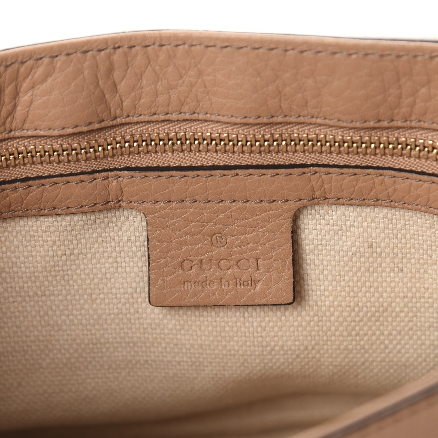 Pebbled Calfskin Medium Soho Flap Crossbody Camelia