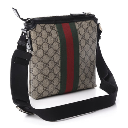 Gucci GG Supreme Monogram Web Messenger Bag Black 2 of 10