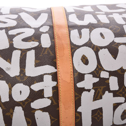 Louis Vuitton Graffiti Keepall 50 Silver 9 of 10