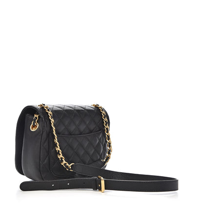Chanel Grained Calfskin Quilted Messenger Flap Black 3 of 10