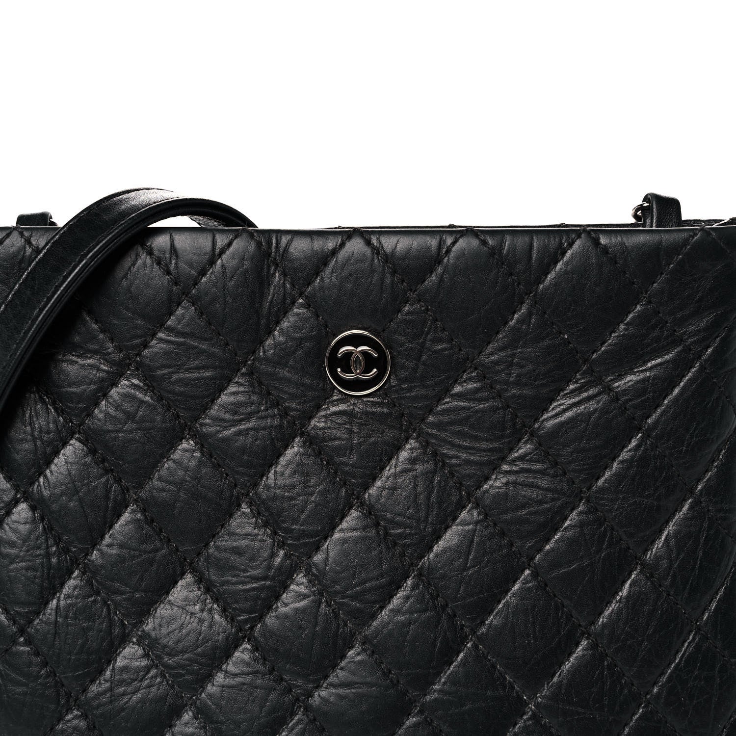Chanel Aged Calfskin Quilted Crossbody Bag Black 7 of 11