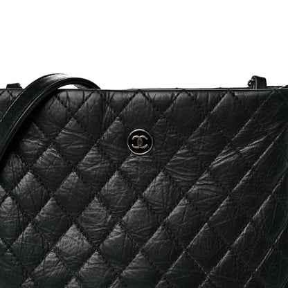Chanel Aged Calfskin Quilted Crossbody Bag Black 7 of 11