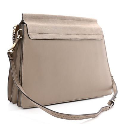 Chloe Calfskin Suede Medium Faye Shoulder Bag Motty Grey 3 of 10
