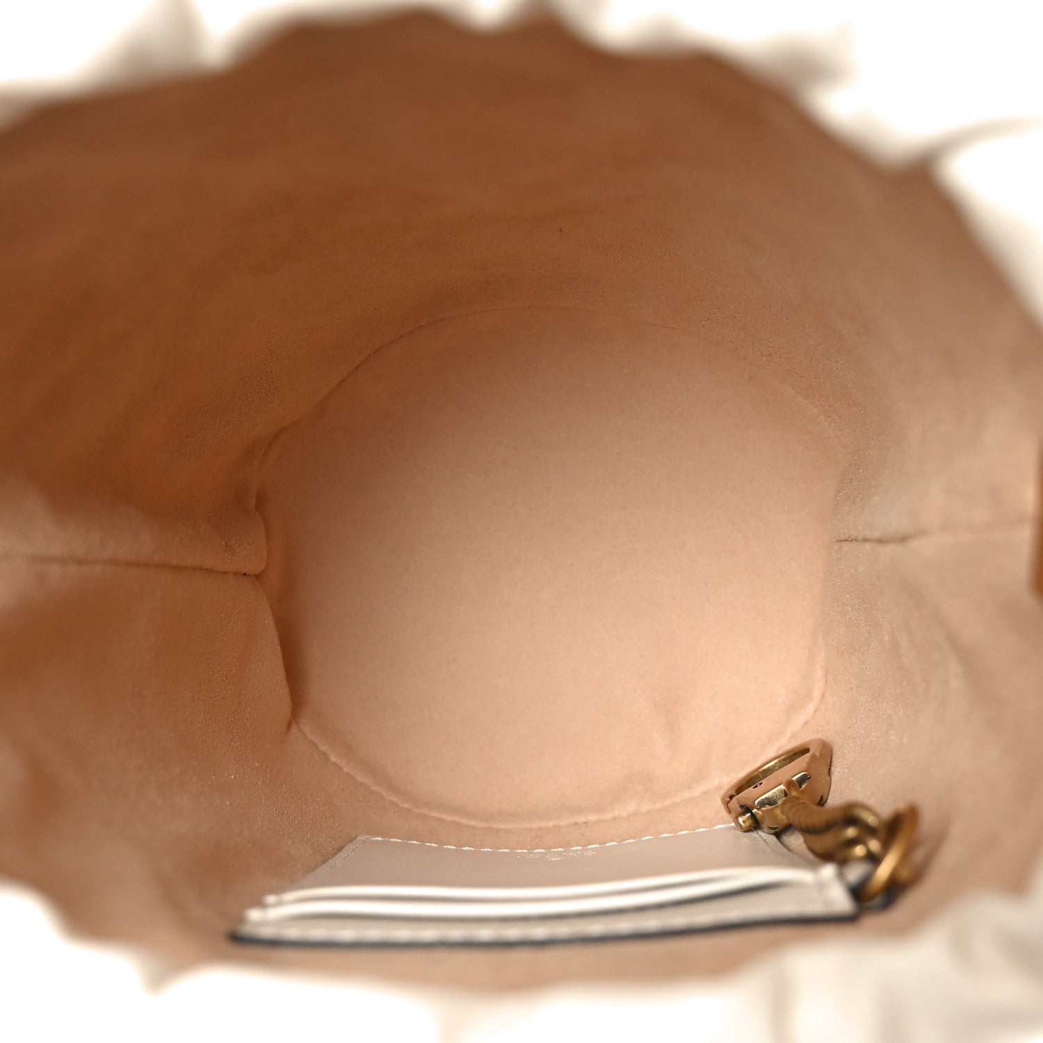 Gucci Calfskin Matelasse Mini GG Marmont 2.0 Bucket Bag White 5 of 11