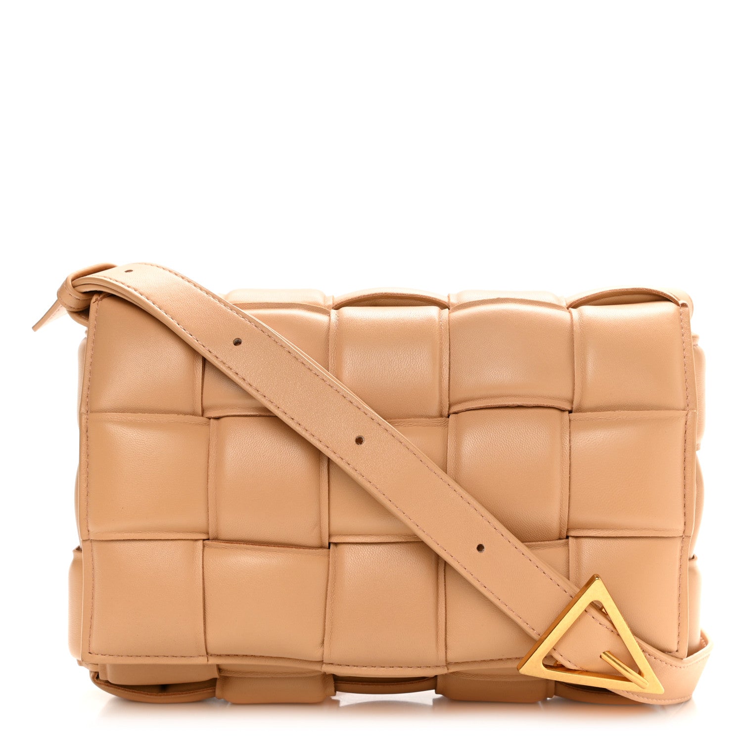 Bottega Veneta Nappa Maxi Intreccio Padded Cassette Crossbody Bag Almond 1 of 9