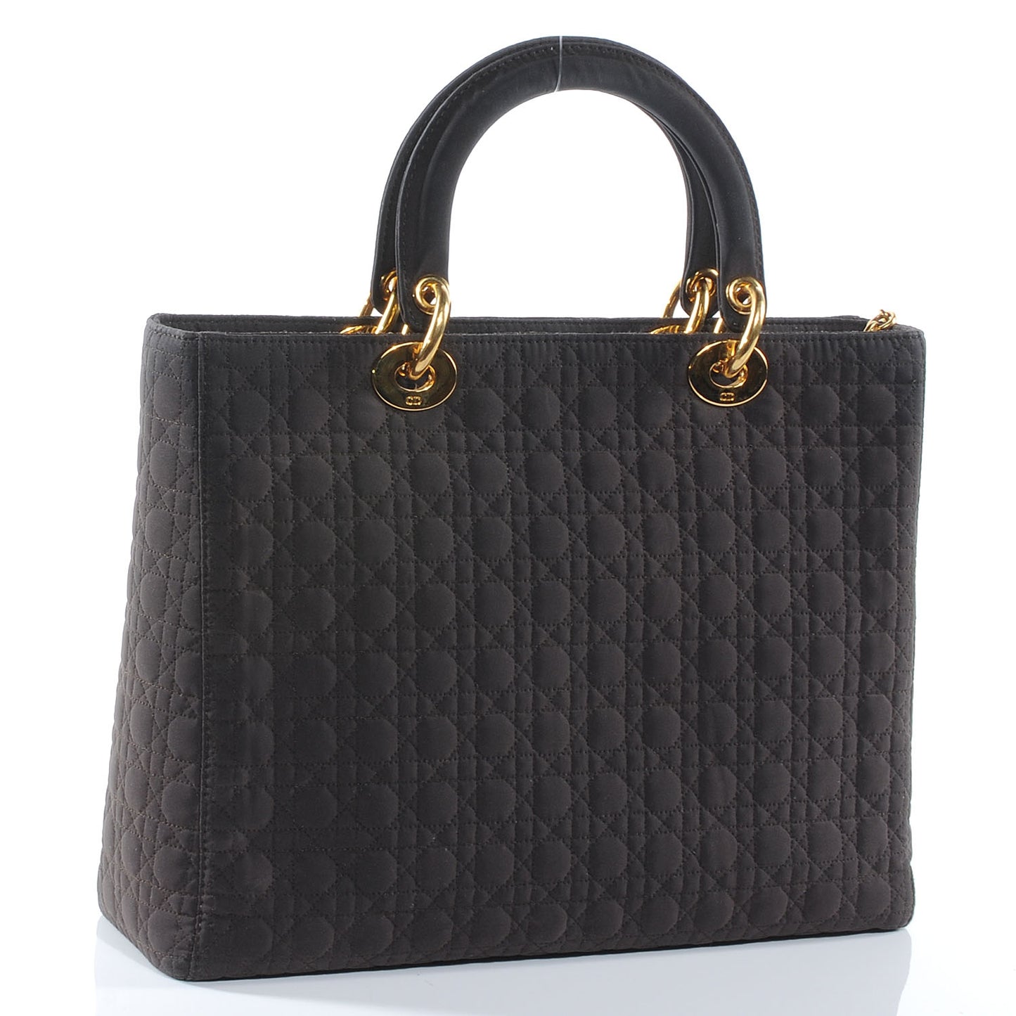 Nylon Cannage Large Lady Dior Brown