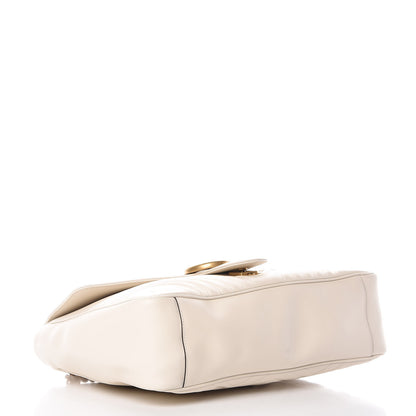 Gucci Calfskin Matelasse Large GG Marmont Shoulder Bag Mystic White 4 of 13