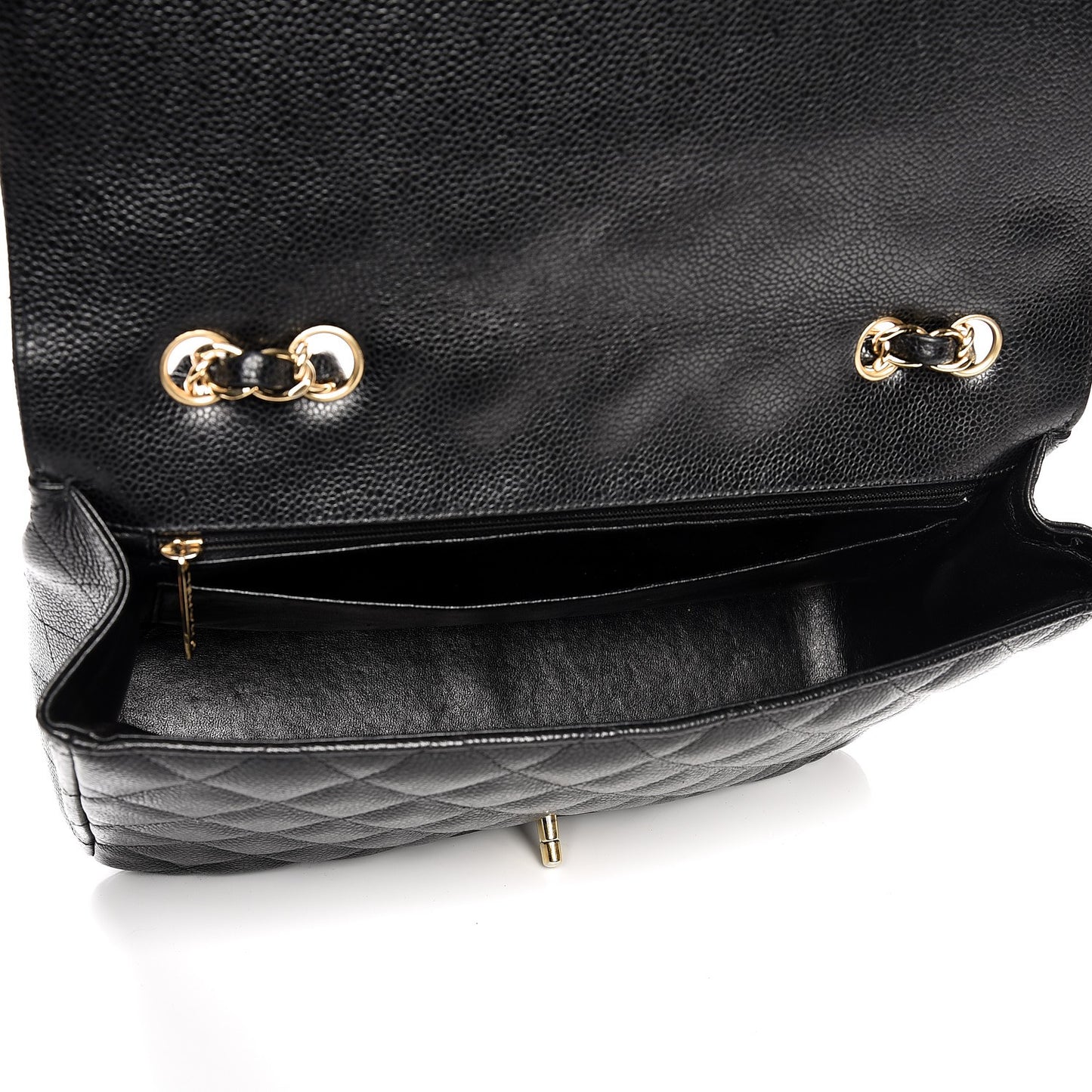 Caviar Quilted Jumbo Single Flap Black