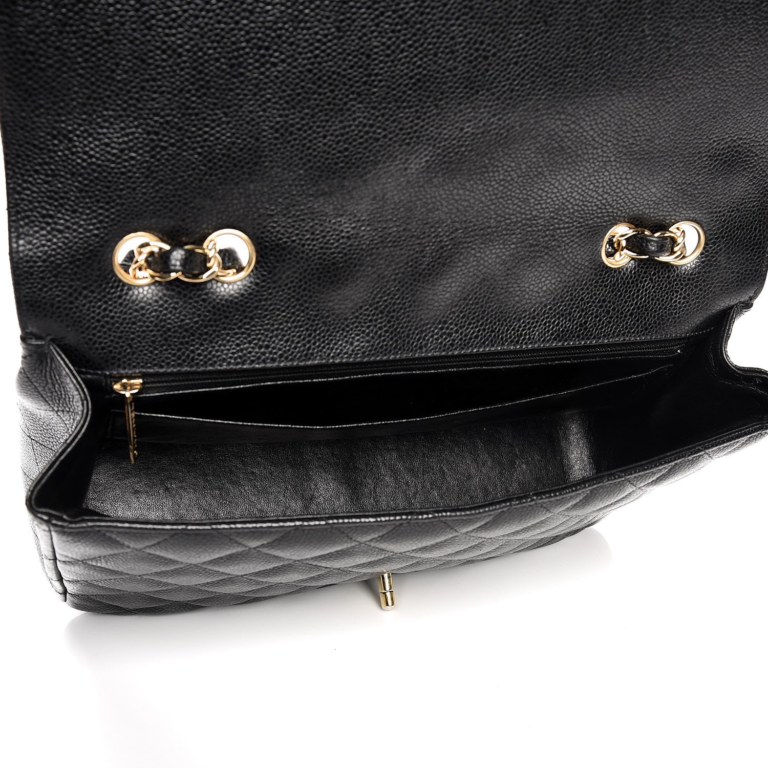 Chanel Caviar Quilted Jumbo Single Flap Black 5 of 13