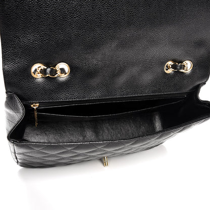 Chanel Caviar Quilted Jumbo Single Flap Black 5 of 13