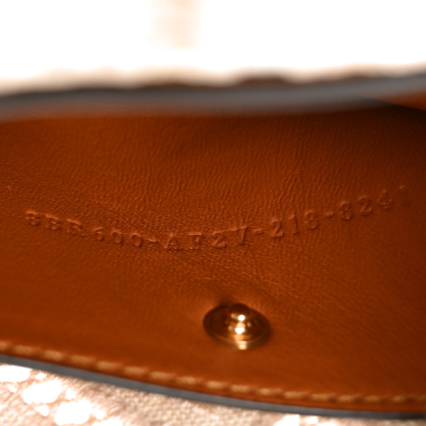 Canvas Cuoio Agata FF Ajour Embroidered Baguette Grezzo Cuoio
