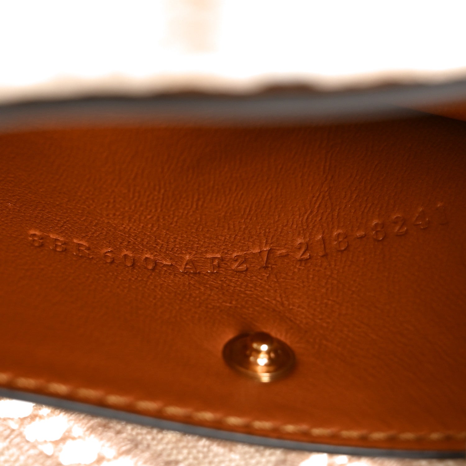Fendi Canvas Cuoio Agata FF Ajour Embroidered Baguette Grezzo Cuoio 7 of 10