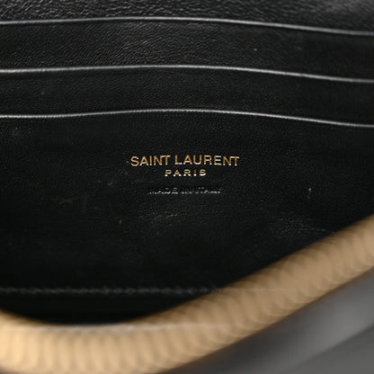 Saint Laurent Canvas Calfskin Leopard Print Monogram Mini Lou Camera Bag Brown 6 of 11