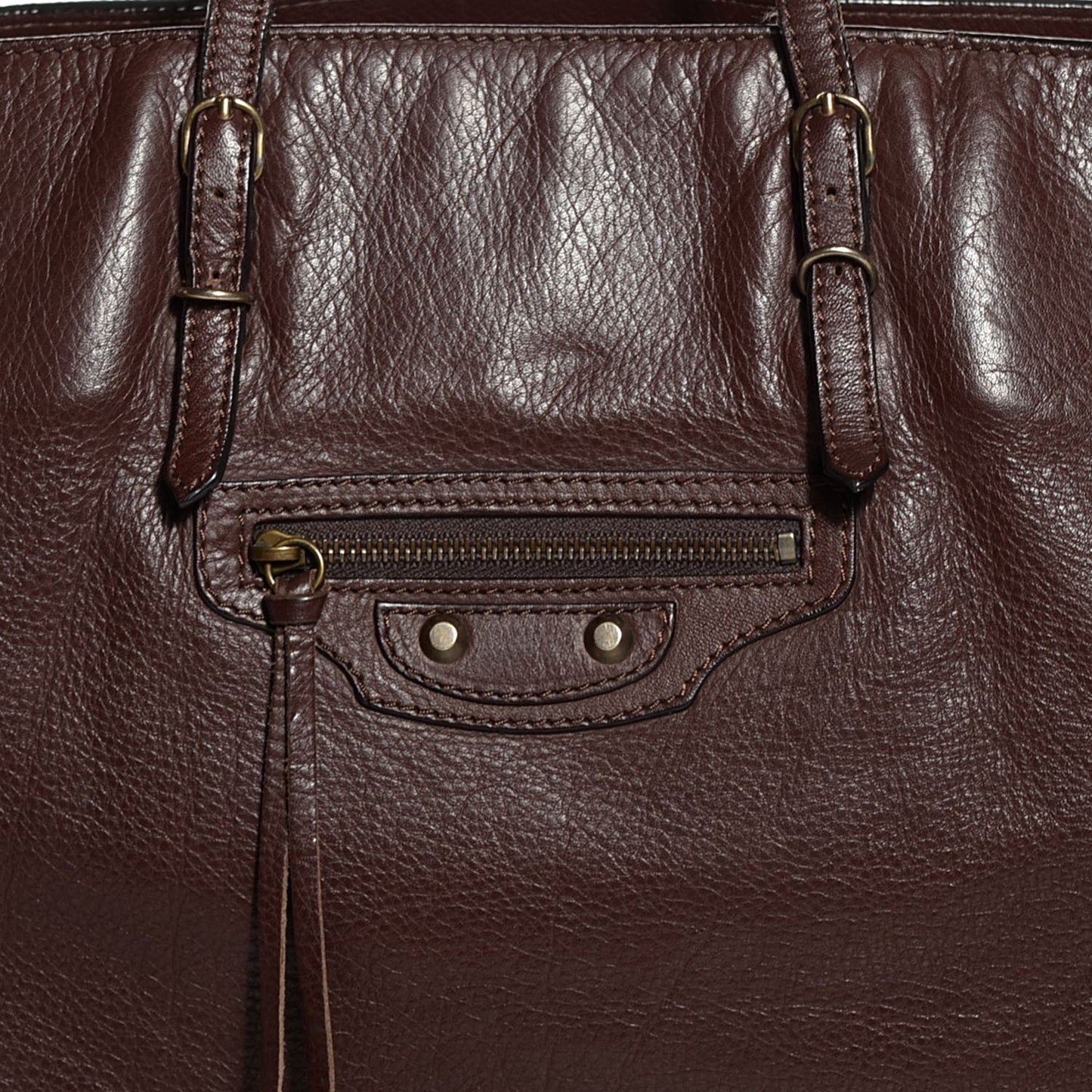 Veau Papier A4 Tote Chestnut