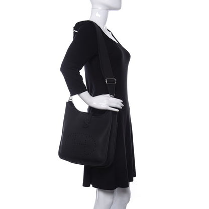 Hermes Taurillon Clemence Evelyne III PM Black 2 of 10