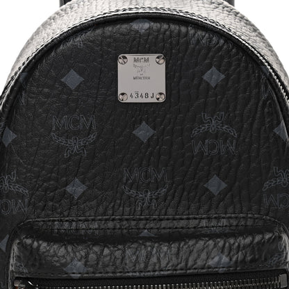 MCM Visetos Side Stud Mini Stark Backpack Black 7 of 9