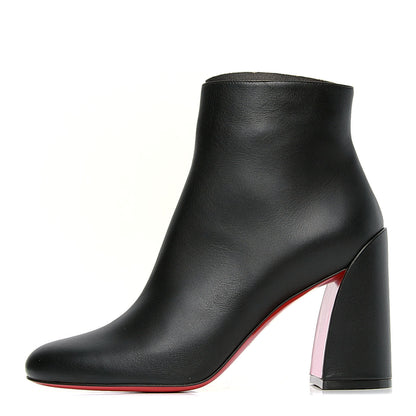 Christian Louboutin Calfskin Turela 85 Ankle Boots 37.5 Black 1 of 4