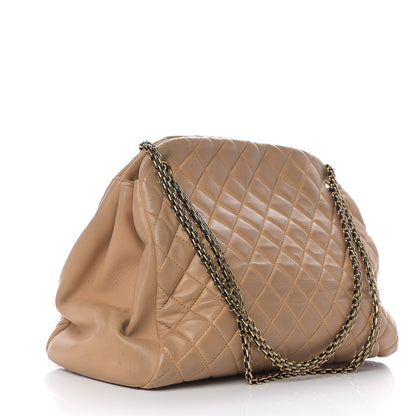 Chanel Lambskin Quilted Large Just Mademoiselle Bowling Bag Beige 2 of 13