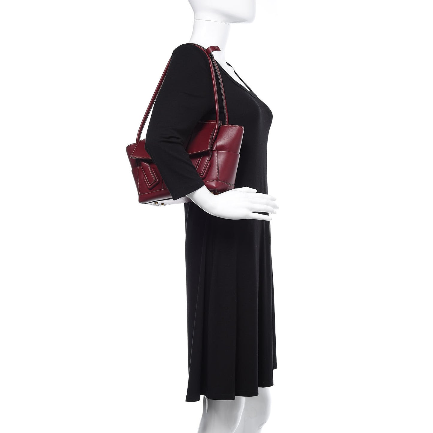 French Calfskin Maxi Intrecciato Arco 33 Bordeaux
