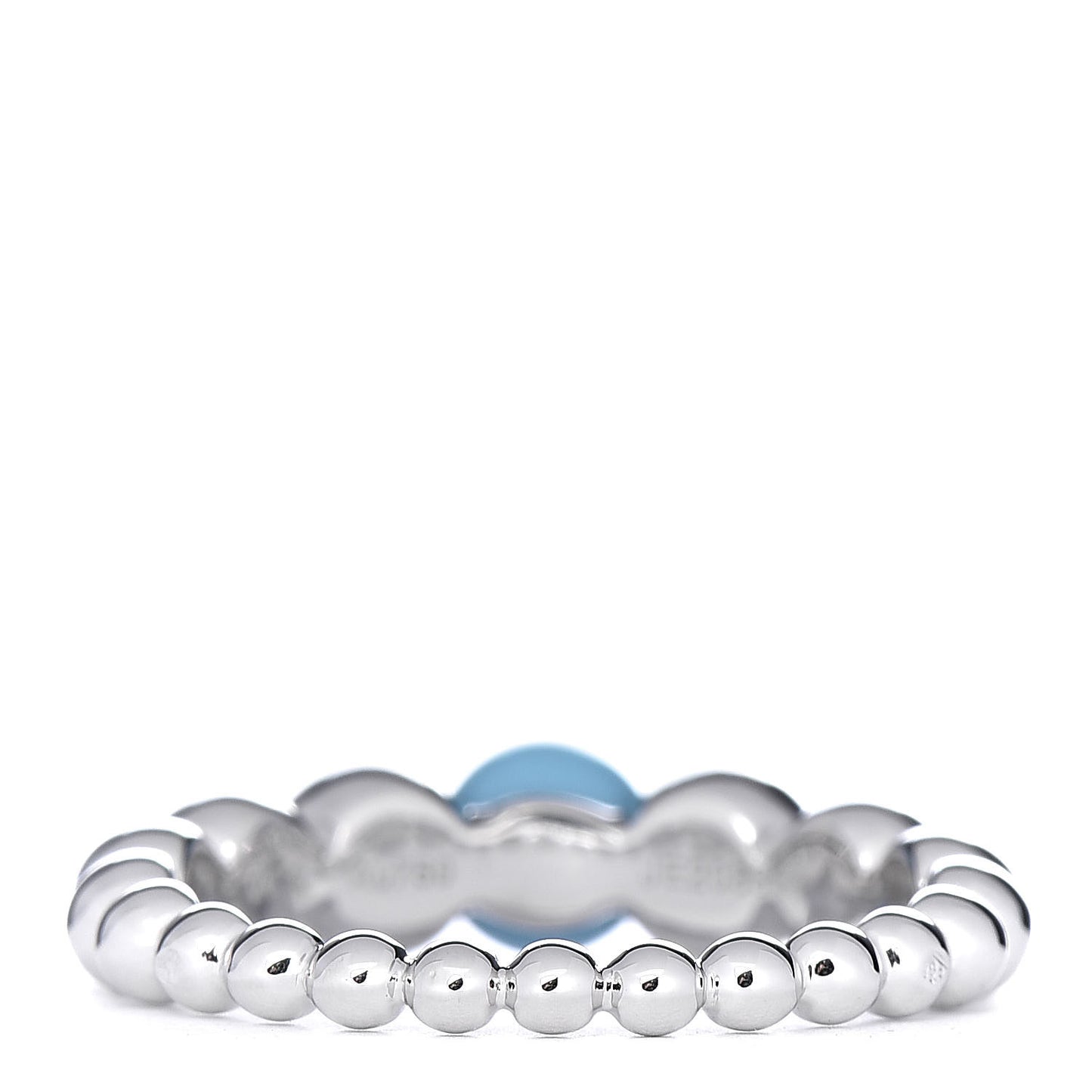 18K White Gold Turquoise Perlee Couleurs Variation Ring 56 7.5