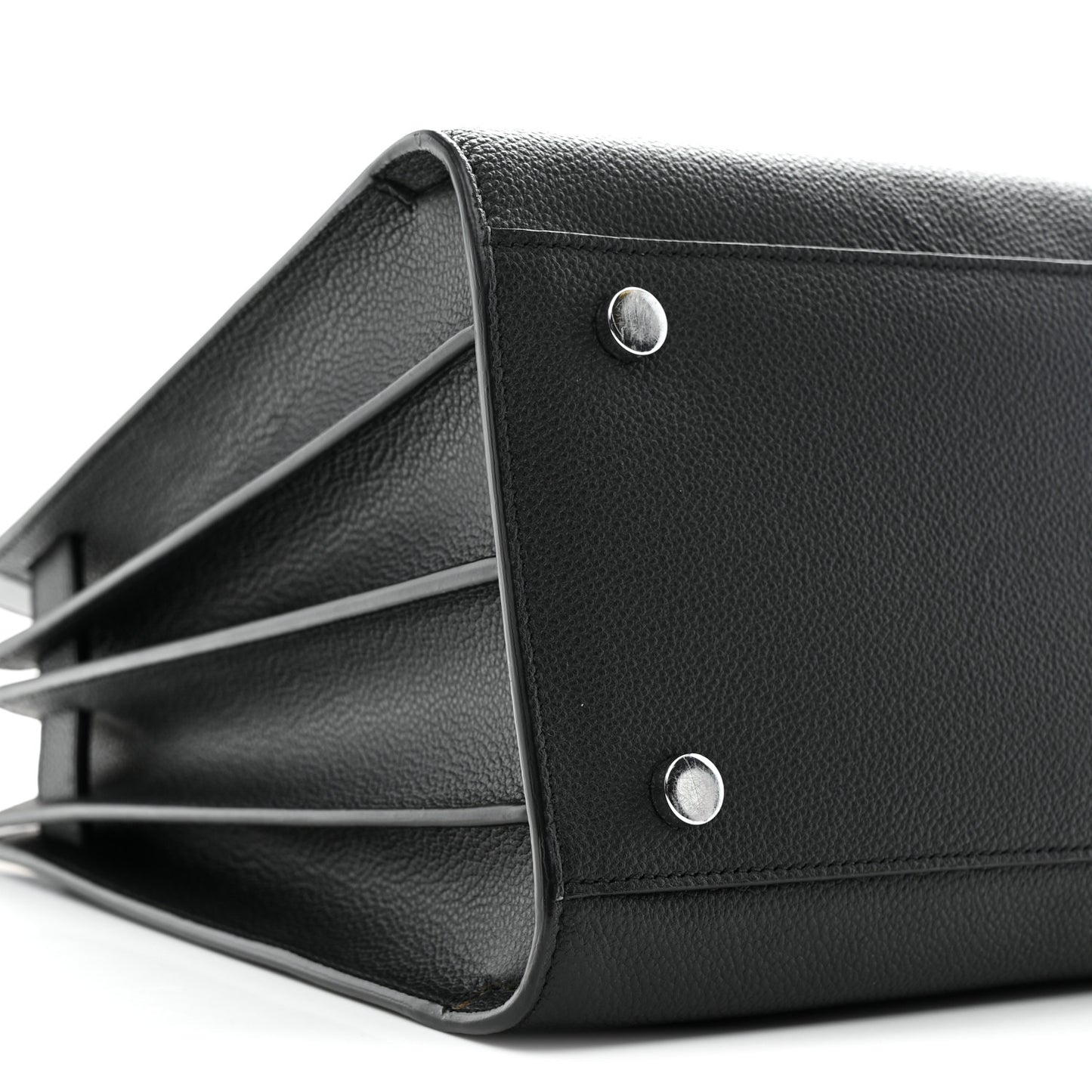 Grained Calfskin Small Sac De Jour Black
