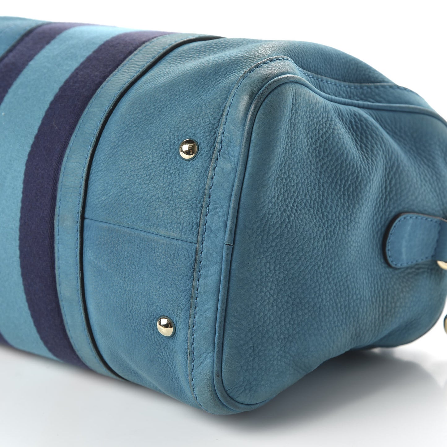 Calfskin Vintage Web Medium Boston Teal