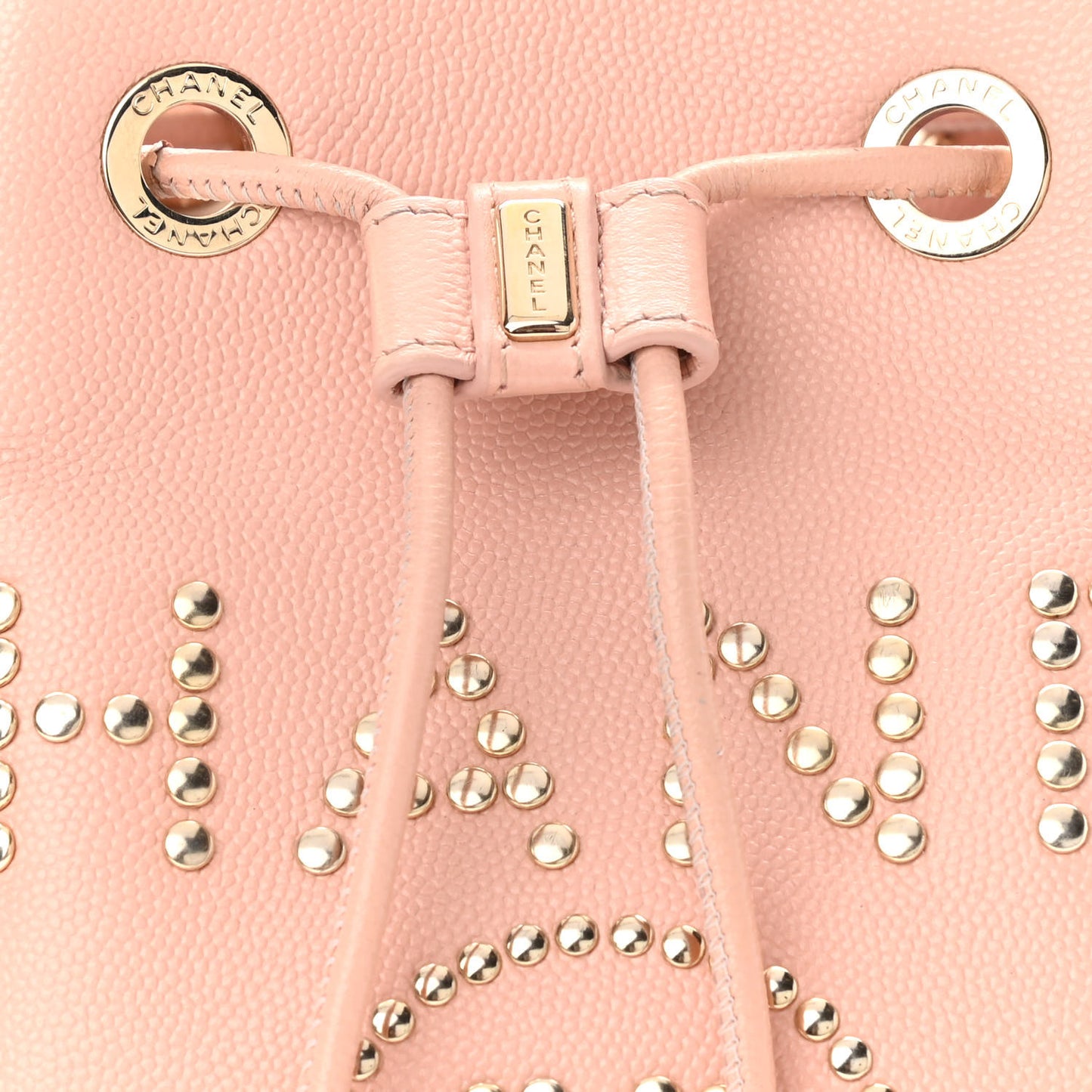 Caviar Deauville Drawstring Bucket Bag Light Pink