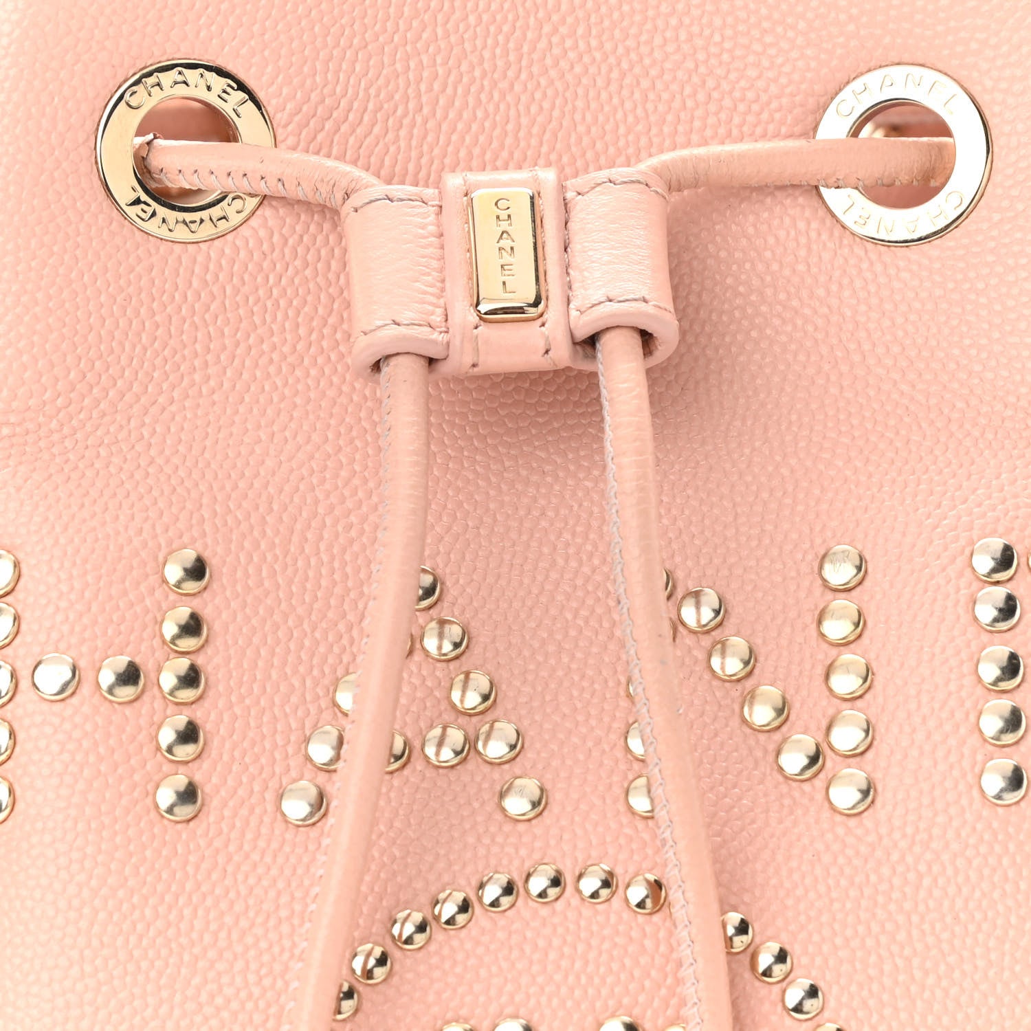 Chanel Caviar Deauville Drawstring Bucket Bag Light Pink 8 of 11