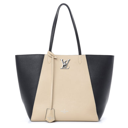 Louis Vuitton Calfskin Lockme Cabas Vanille Black 1 of 14