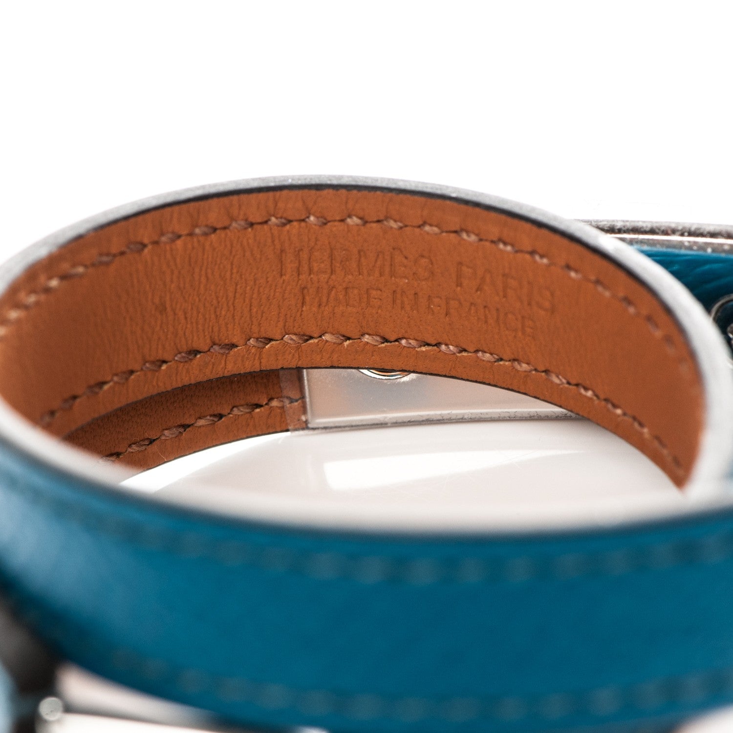Hermes Epsom Rivale Double Tour Bracelet XS Bleu Izmir 5 of 6