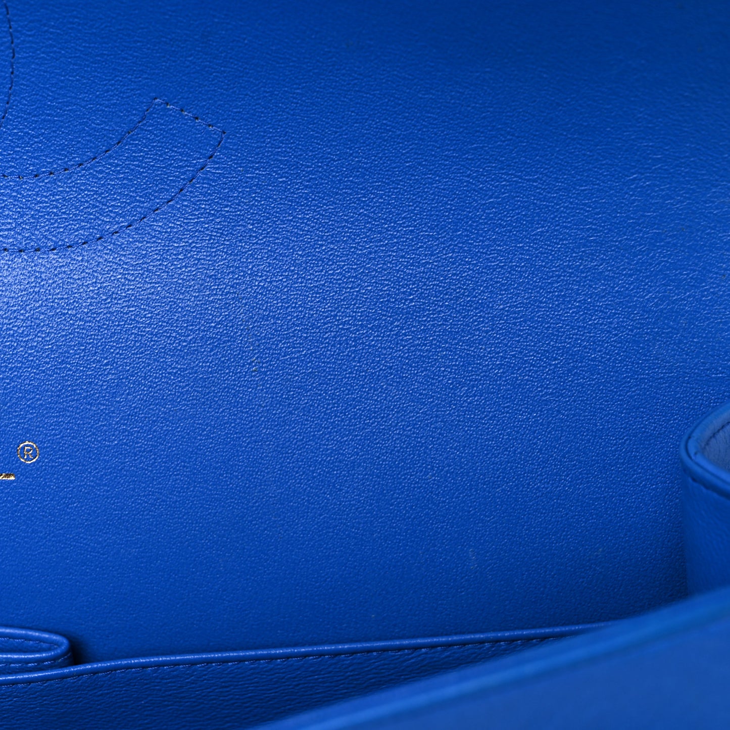 Lambskin Quilted Maxi Double Flap Blue