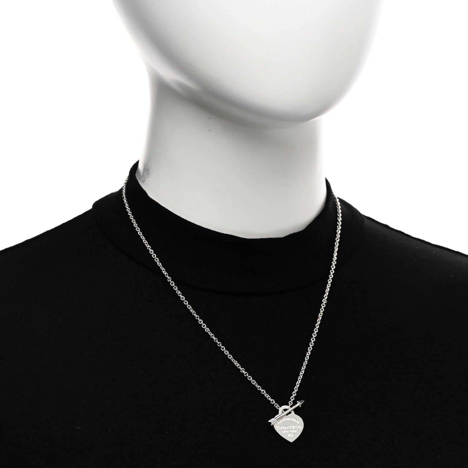 Tiffany Sterling Silver Small Return to Tiffany Lovestruck Pendant Necklace 2 of 4