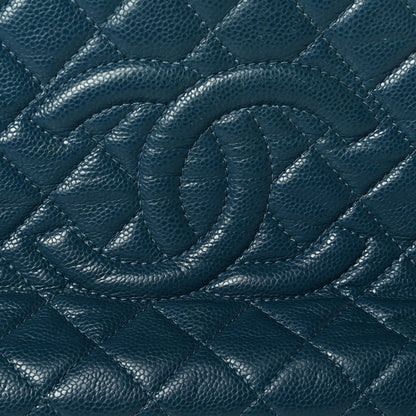 Chanel Caviar Quilted Timeless CC Shopping Tote Blue 5 of 7