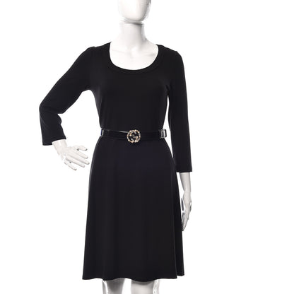 Gucci Leather Crystal Pearl Interlocking G Belt 100 40 Black 2 of 6