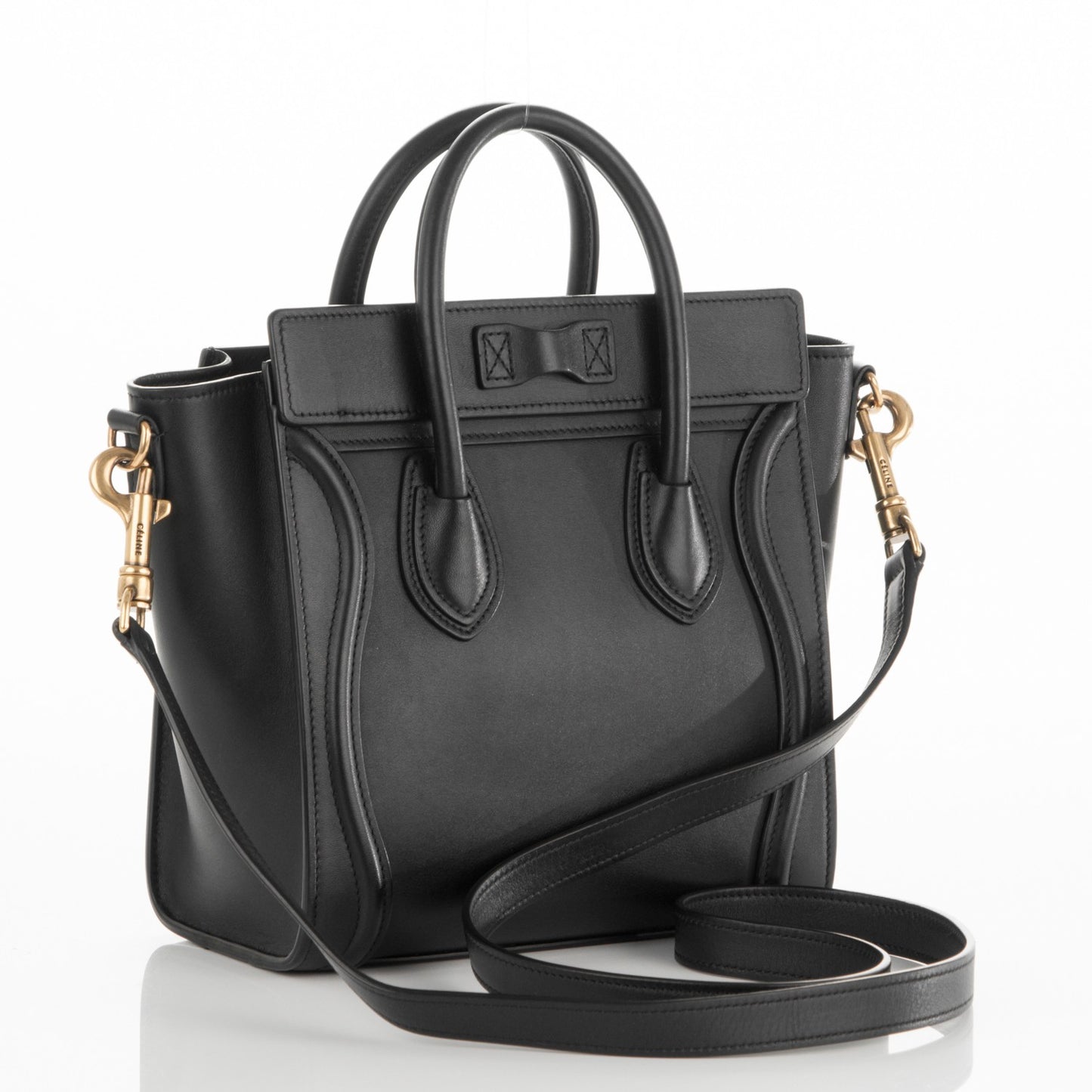 Smooth Calfskin Nano Luggage Black