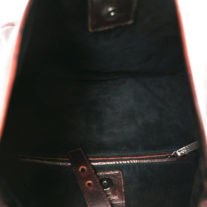 Saint Laurent Buffalo Horn Shangri-La Mombasa Hobo Burgundy 5 of 10