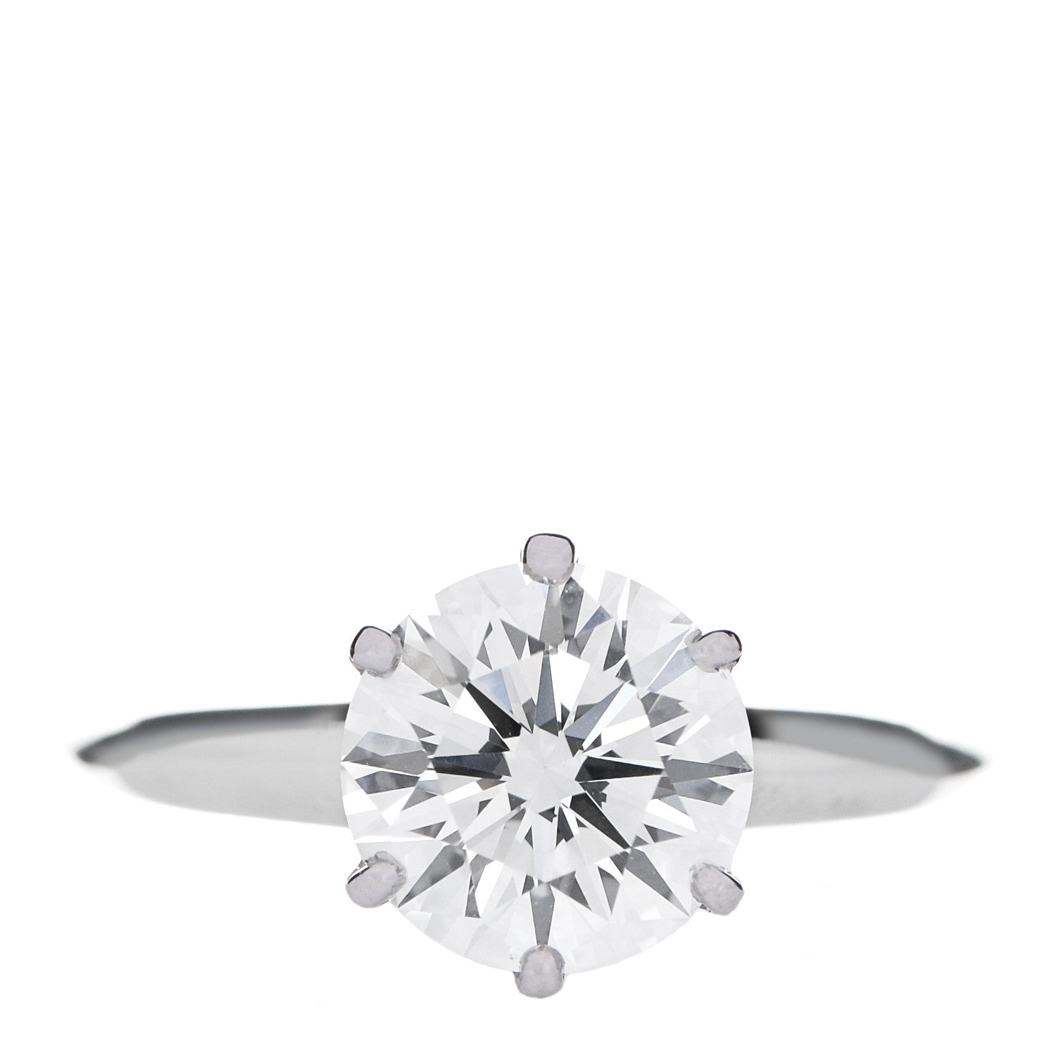 Tiffany Platinum Diamond 1.95ct Solitaire Engagement Ring 50 5.5 1 of 7