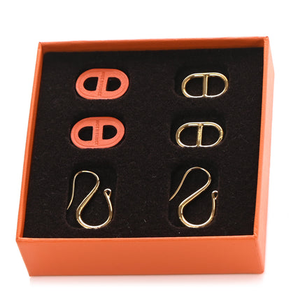 Hermes Swift O'Maillon Earrings Orange 6 of 6