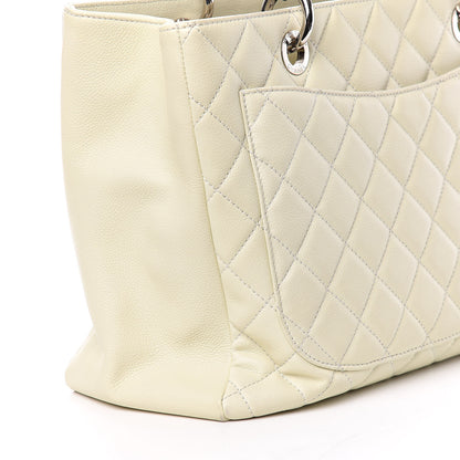 Chanel Caviar Quilted Grand Shopping Tote GST Ecru 14 of 15