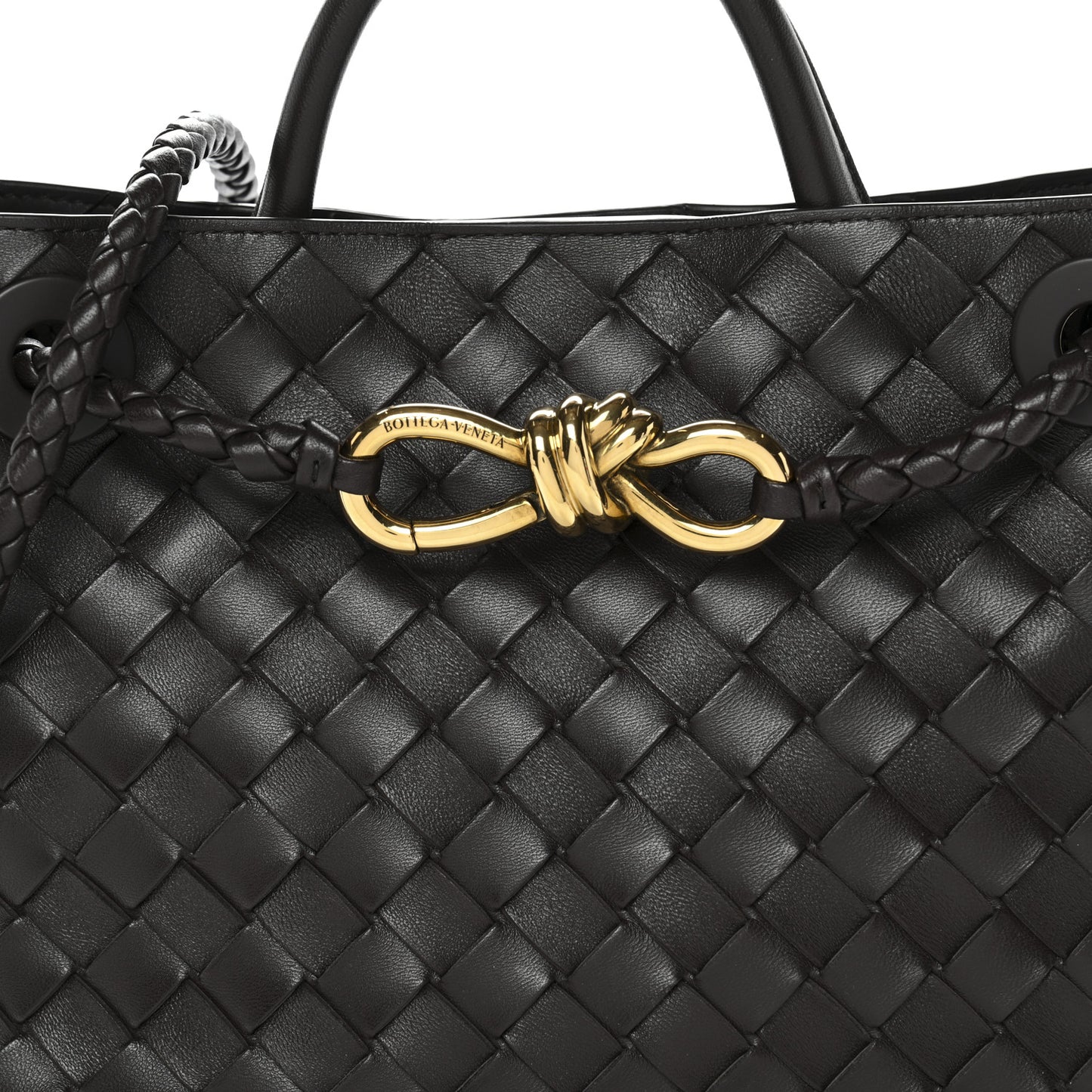 Nappa Intrecciato Small Andiamo Shoulder Bag Fondant