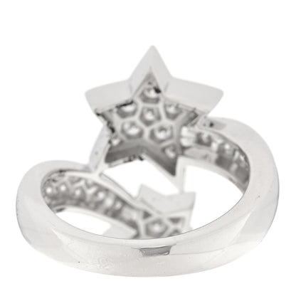 Chanel 18K White Gold Diamond Comete Geode Ring 50 5.25 3 of 4