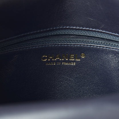 Chanel Tweed Quilted Enamel CC Double Flap Blue Multicolor 6 of 13