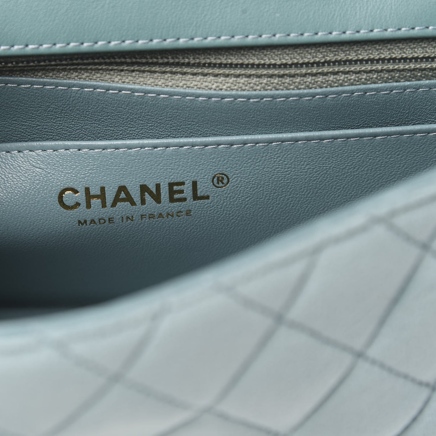 Velvet Quilted Mini 2.55 Reissue Flap Light Blue