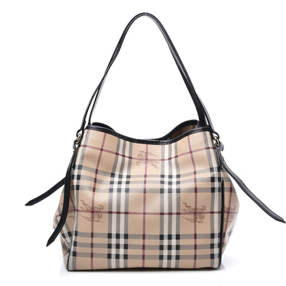 Burberry Haymarket Check Small Canterbury Tote Black 1 of 8