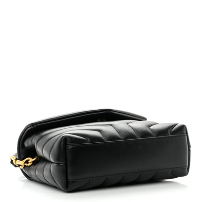 Saint Laurent Calfskin Y Quilted Monogram Toy Loulou Crossbody Bag Black 4 of 15