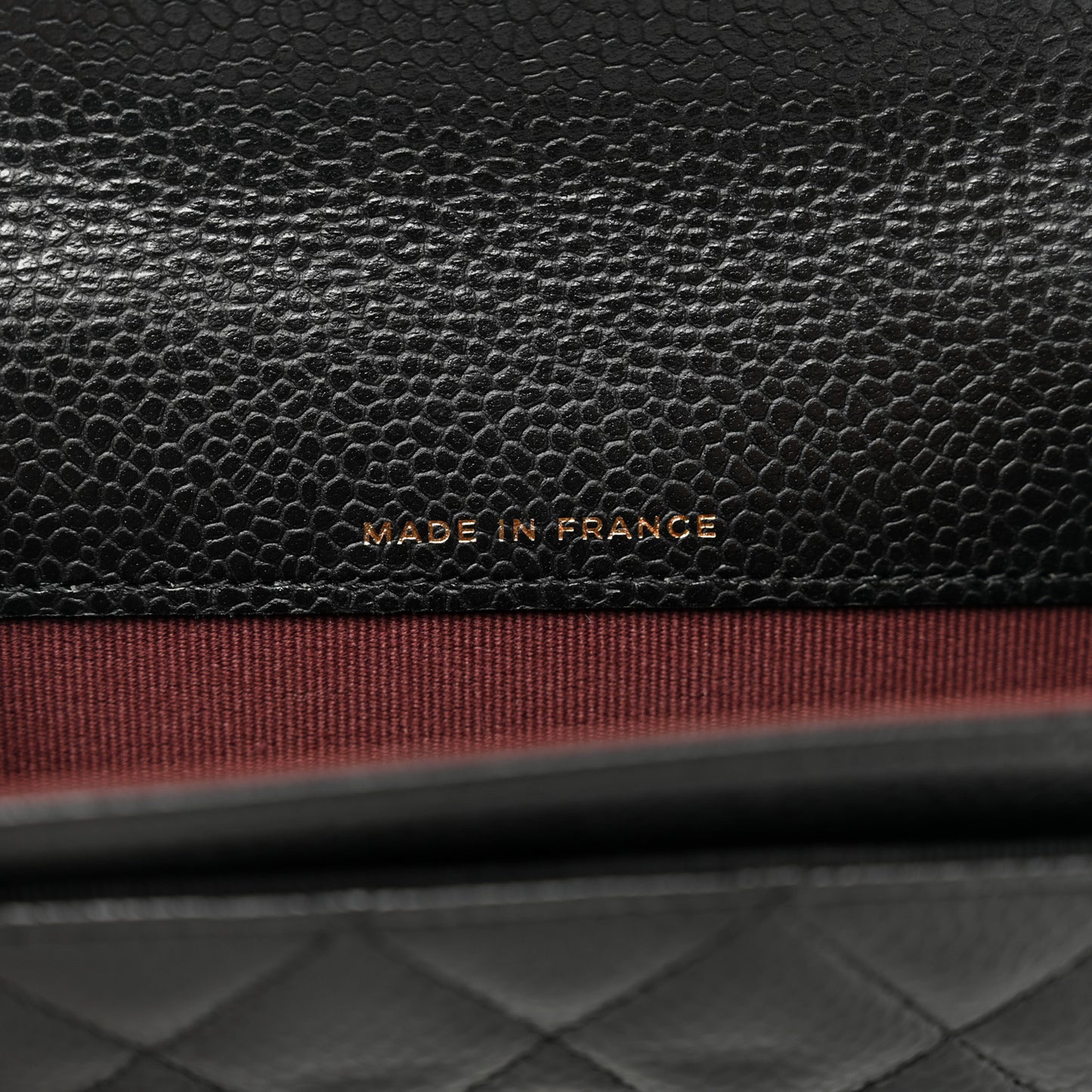 Caviar Quilted Flap Card Holder Wallet Black