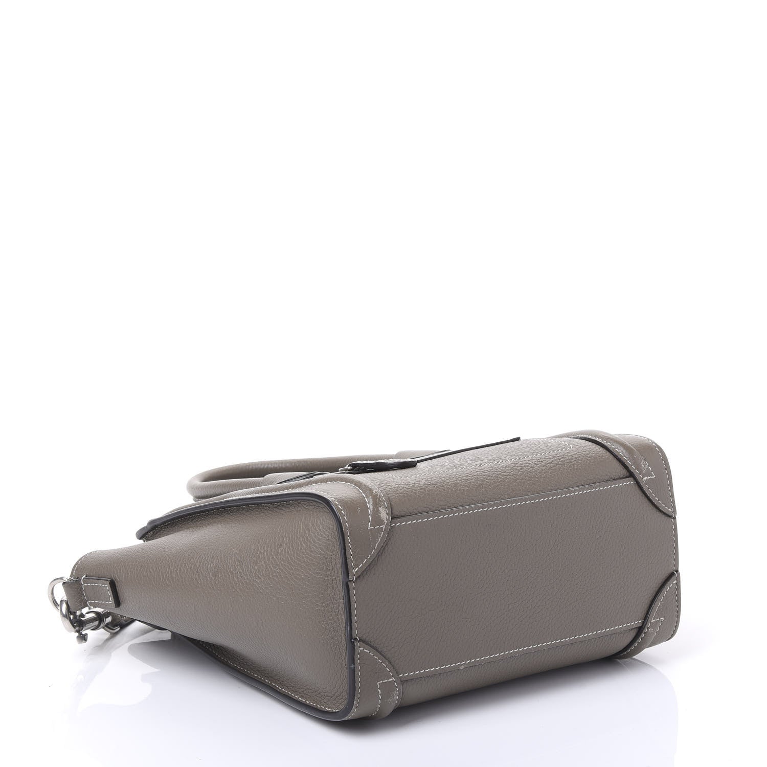 Celine Drummed Calfskin Nano Luggage Souris 3 of 13