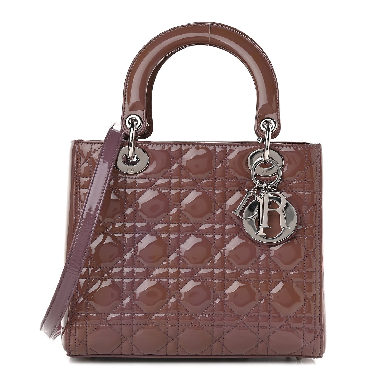 Patent Cannage Medium Lady Dior Purple