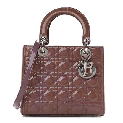 Christian Dior Patent Cannage Medium Lady Dior Purple 1 of 9